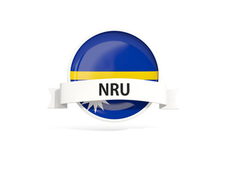 Fototapeta premium Flag of nauru with banner