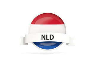 Flag of netherlands with banner