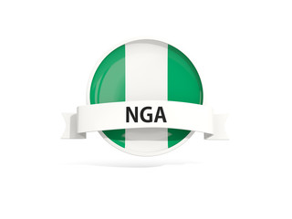Flag of nigeria with banner