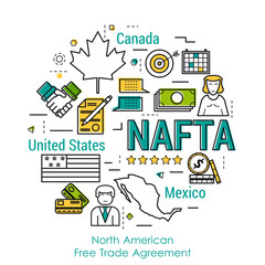 Line Art Concept - NAFTA