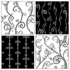 Set of seamless vintage patterns.