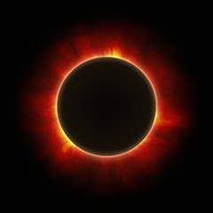 Total eclipse of the sun with corona