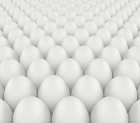 background of fresh eggs for sale. 3d render