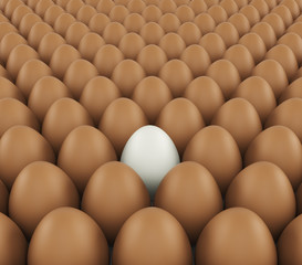 background of fresh eggs for sale. 3d render