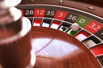 Obraz premium Roulette wheel closeup - 3D Rendering