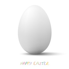Happy Easter - White clear egg