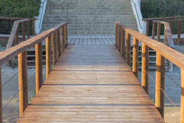 Puente de madera.