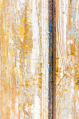 Old wooden background texture. Detail photo of painted wooden fe