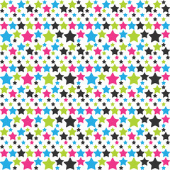 Abstract pattern stars different size 1 rainbow
