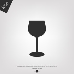 Wine glass vector icon