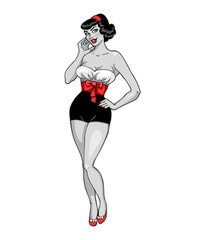 Pretty Retro Pin Up Girl