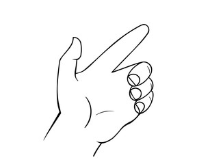 Hand illustration open