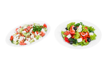 Greek salad with feta cheese