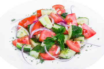 salad with cucumber and tomato