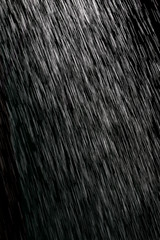 rain on a black background