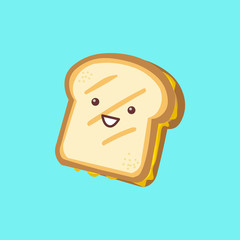 Cute illustration of a grilled cheese sandwich