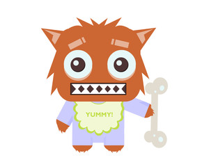 Baby Wolfie isolated