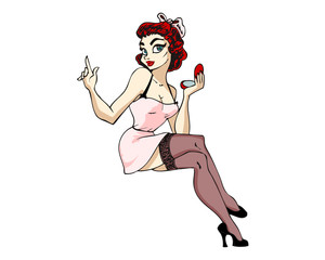 Pin Up girl make up