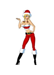 Sexy Santa girl braids