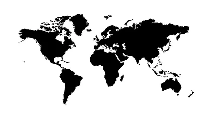 Deurstickers World map illustration © VJLoops.com