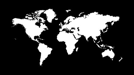 Fototapeta na wymiar Black and white world map illustration
