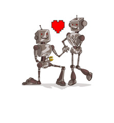 Robot Digital Love illustration