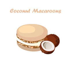 tasty macaroon cookie
