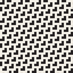 Maze Tangled Lines Contemporary Graphic. Vector Seamless Black and White Pattern.