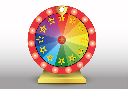 Colorful wheel of luck or fortune infographic. Vector illustration.