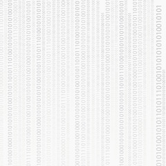 Vector modern creative trends white binary number texture. Cybersecurity background.