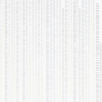 Vector modern creative trends white binary number texture. Cybersecurity background.