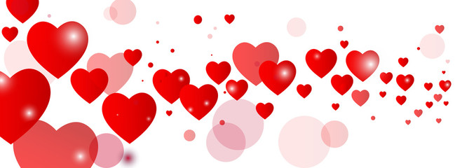 vector background with hearts, Valentine's Day