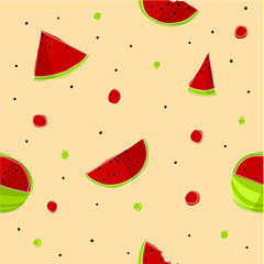 Watermelons pattern - vector