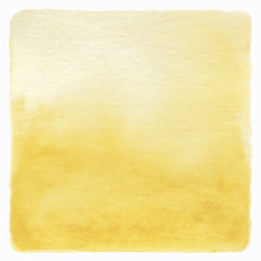 Abstract yellow watercolor on white background