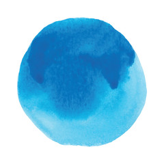 Abstract blue watercolor on white background