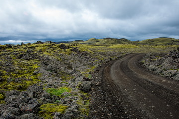 Volcanic landscape in Lakagigar, Iceland