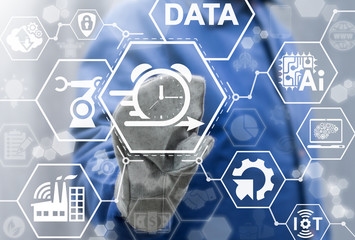 Agile development industry 4.0 iot ai integration software coding business web computing concept....