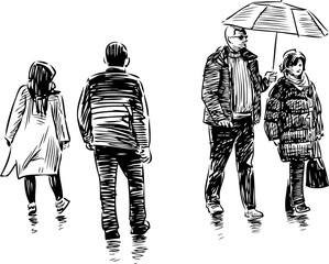 sketch of the casual urban citizens