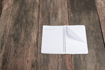 notebook crumpled paper wrinkled blank  white  on the desk, busi