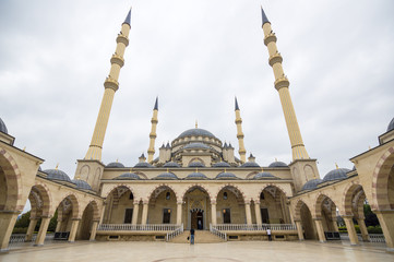Mosque "Heart of Chechnya" (Akhmad Kadyrov Mosque) view in Grozny, the capital of Chechnya, Russia
