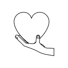 Heart and love icon vector illustration graphic design