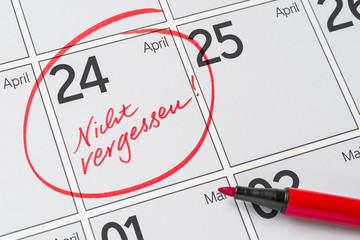 Fototapeta premium Kalender - 24. April