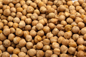 Macro shot of soybeans isolate on a background
