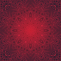 Elegant ornate background. Round lace contour.