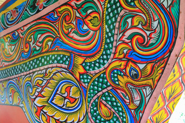 colorful painting texture on koleh tradition boat southern 