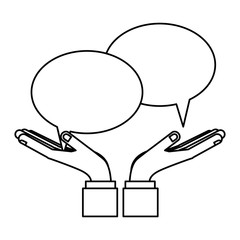 Chat bubbles speakbox icon vector illustration graphic design