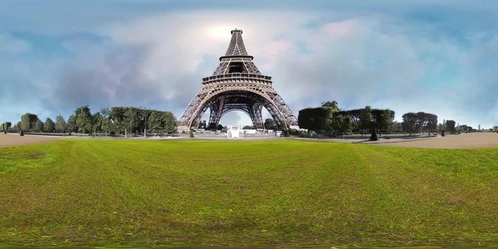 Eiffel Tower - VR 360 Time Lapse - Loop