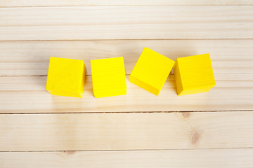 Colorful wooden building blocks