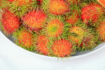 rambutan close up on plate