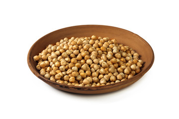Soybeans isolated on white background